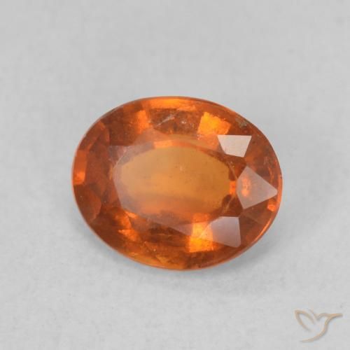Grenat Hessonite Medium Dark-Orange naturelle ovale, 1.15 ct, VS-SI