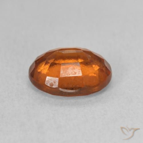 Grenat Hessonite Ambre orange naturelle ovale, 1.82 ct, VS-SI
