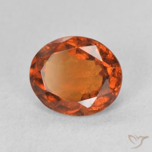 Grenat Hessonite Orange moyen naturelle ovale, 1.82 ct, VS-SI