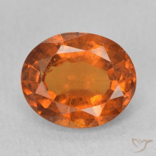 2.23ct Naturel Orange rougeâtre Grenat Hessonite, ovale, VS-SI