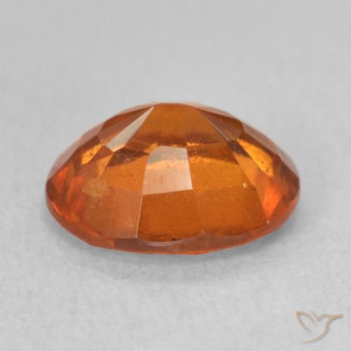 Grenat Hessonite Orange rougeâtre naturelle ovale, 2.23 ct, VS-SI