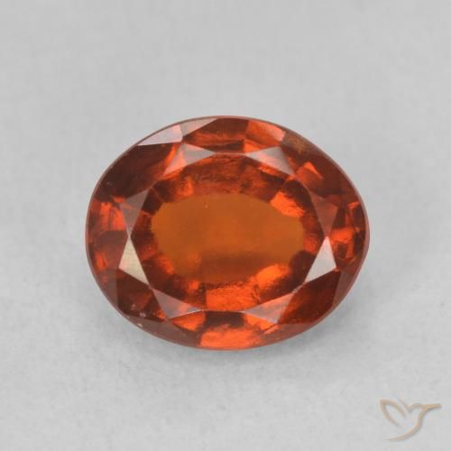 Grenat Hessonite Orange feu naturelle ovale, 1.99 ct, VS-SI