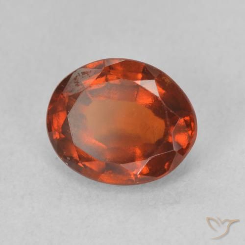 Grenat Hessonite Orange feu naturelle ovale, 1.99 ct, VS-SI