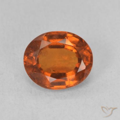 Grenat Hessonite Ambre orange naturelle ovale, 1.78 ct, VS-SI
