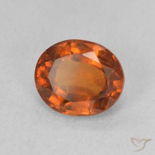 Grenat Hessonite Ambre orange naturelle ovale, 1.78 ct, VS-SI