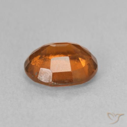 Grenat Hessonite Ambre orange naturelle ovale, 1.78 ct, VS-SI
