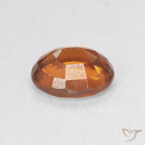 Grenat Hessonite Orange rougeâtre naturelle ovale, 1.94 ct, VS