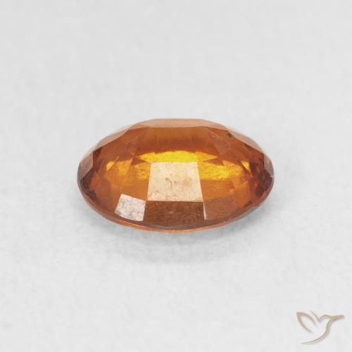 Grenat Hessonite Orange foncé naturelle ovale, 1.32 ct, VS