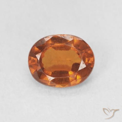 1.18ct Naturel Medium Dark-Orange Grenat Hessonite, ovale, VS