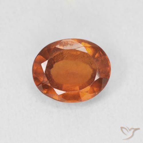 1.48ct Naturel Orange rougeâtre Grenat Hessonite, ovale, VS