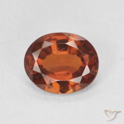 Grenat Hessonite Orange foncé naturelle ovale, 1.81 ct, VS