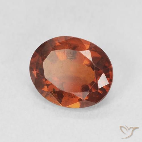 Grenat Hessonite Orange foncé naturelle ovale, 1.81 ct, VS