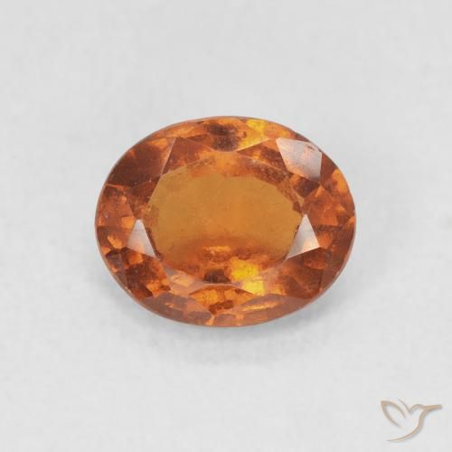 1.45ct Naturel Orange jaunâtre Grenat Hessonite, ovale, VS
