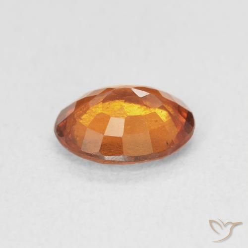 Grenat Hessonite Orange jaunâtre naturelle ovale, 1.45 ct, VS