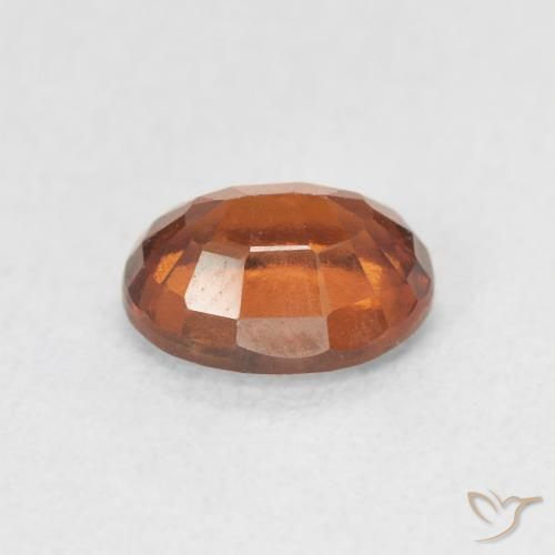 Grenat Hessonite Ambre orange naturelle ovale, 1.39 ct, VS