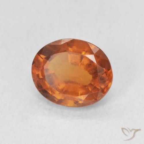 Grenat Hessonite Medium Dark-Orange naturelle ovale, 1.33 ct, VS