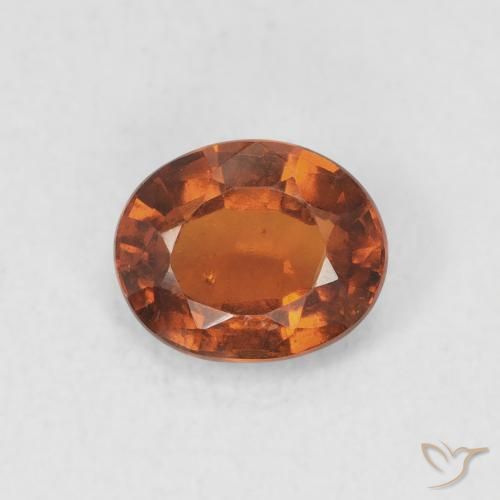 1.16ct Naturel Orange foncé Grenat Hessonite, ovale, VS