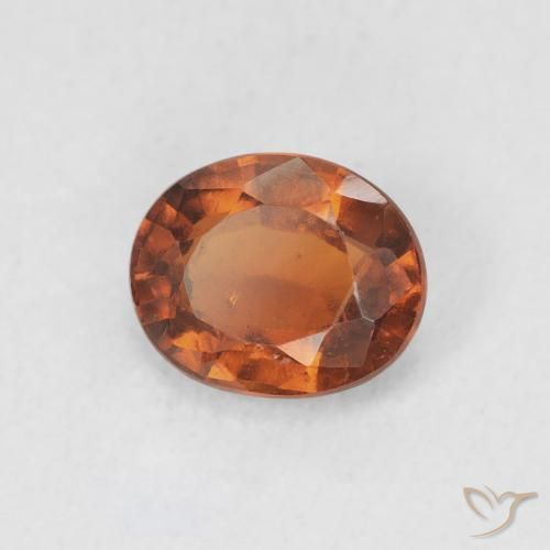 Grenat Hessonite Orange foncé naturelle ovale, 1.16 ct, VS