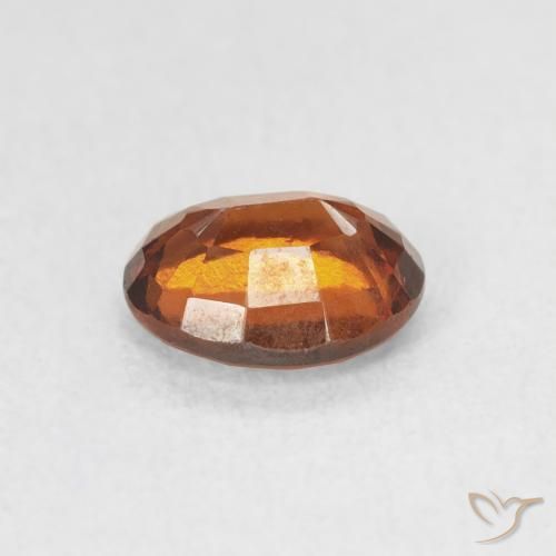 Grenat Hessonite Orange foncé naturelle ovale, 1.16 ct, VS