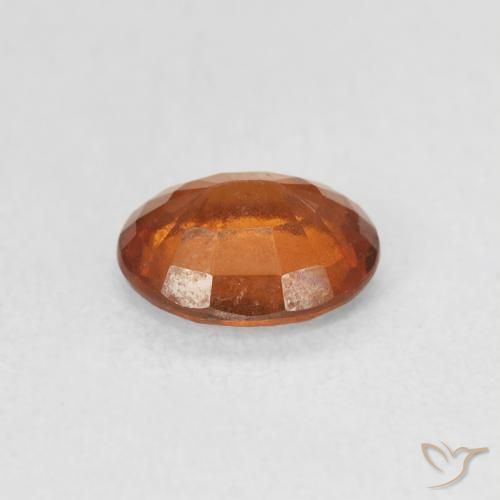 Grenat Hessonite Ambre orange naturelle ovale, 1.27 ct, VS