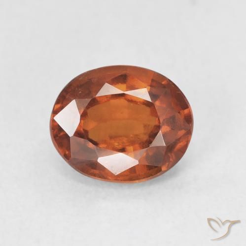 1.84ct Naturel Orange foncé Grenat Hessonite, ovale, VS-SI