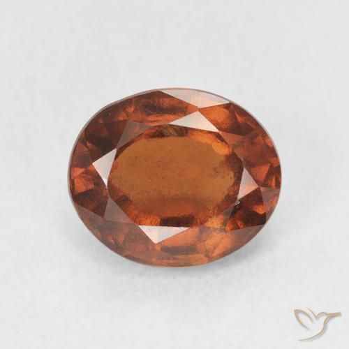 2.25ct Naturel Orange foncé Grenat Hessonite, ovale, VS