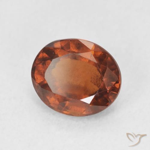 Grenat Hessonite Orange foncé naturelle ovale, 2.25 ct, VS