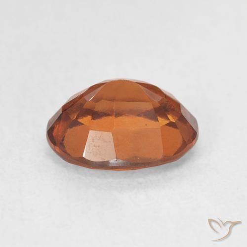 Grenat Hessonite Ambre orange naturelle ovale, 2.18 ct, VS