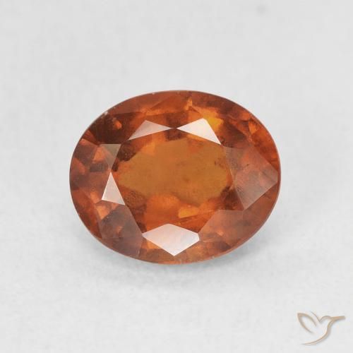 1.81ct Naturel Orange foncé Grenat Hessonite, ovale, VS