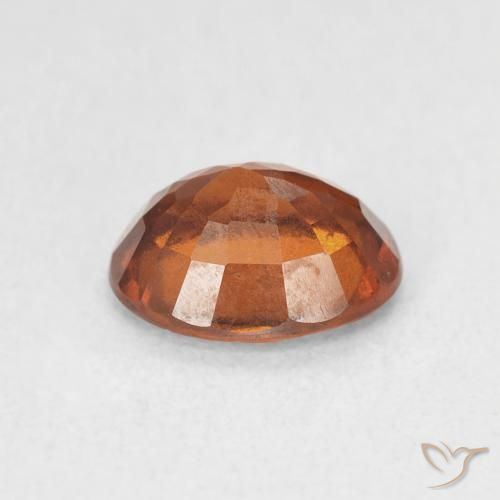 Grenat Hessonite Orange foncé naturelle ovale, 1.81 ct, VS