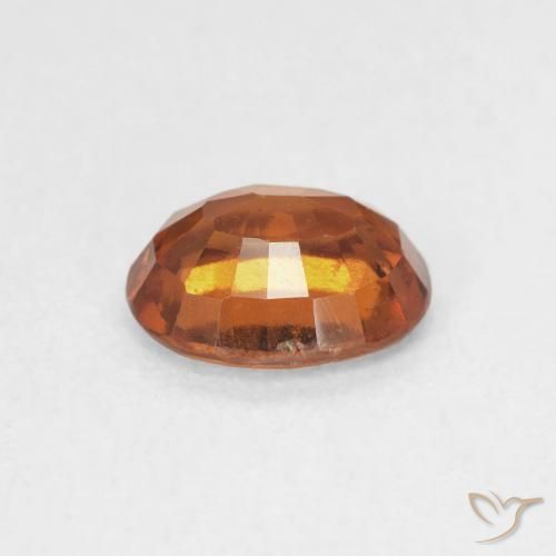 Grenat Hessonite Medium Dark-Orange naturelle ovale, 1.48 ct, VS