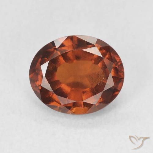 Grenat Hessonite Medium Dark-Orange naturelle ovale, 2.14 ct, VS