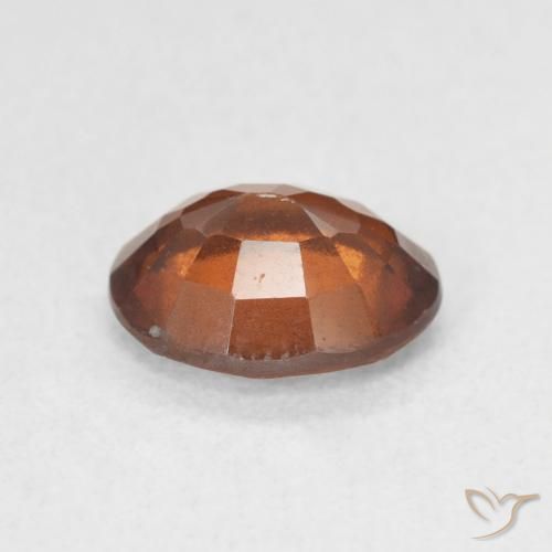 Grenat Hessonite Ambre orange naturelle ovale, 1.87 ct, VS