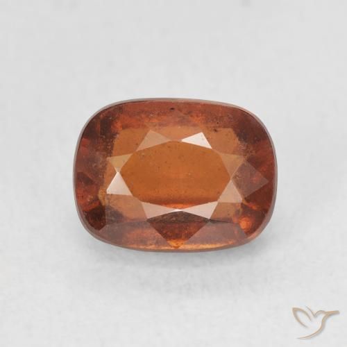 2.51ct Naturel Ambre orange Grenat Hessonite, Coussin, VS