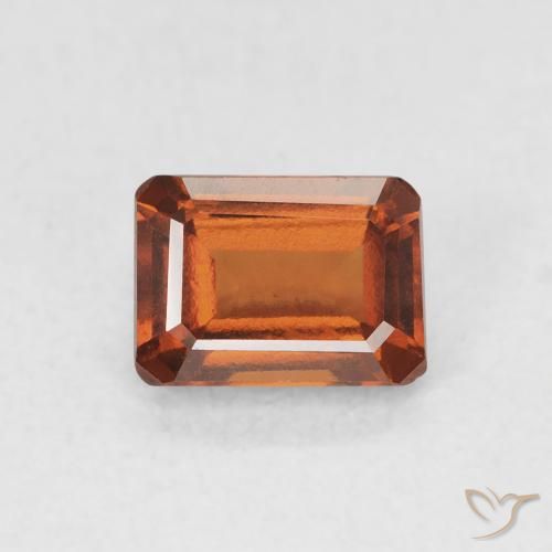 Grenat Hessonite Orange moyen naturelle Octogone / coupe Émeraude, 1.28 ct, VVS-VS