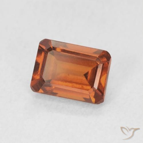 Grenat Hessonite Orange moyen naturelle Octogone / coupe Émeraude, 1.28 ct, VVS-VS