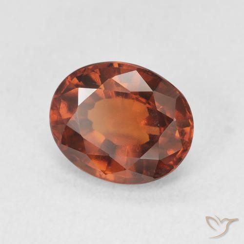 Grenat Hessonite Orange foncé naturelle ovale, 2.52 ct, VVS-VS