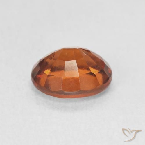 Grenat Hessonite Orange foncé naturelle ovale, 1.65 ct, VVS-VS