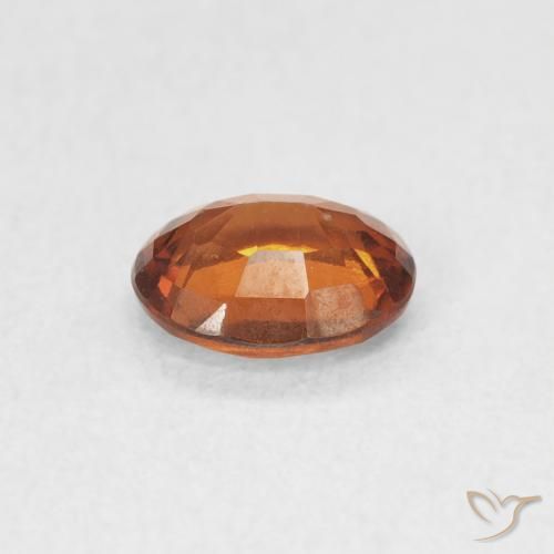 Grenat Hessonite Ambre orange naturelle ovale, 0.94 ct, VS