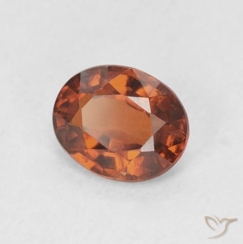 Grenat Hessonite Orange moyen naturelle ovale, 1.47 ct, VVS-VS