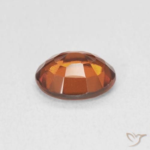 Grenat Hessonite Orange rougeâtre naturelle ovale, 1.40 ct, VVS-VS