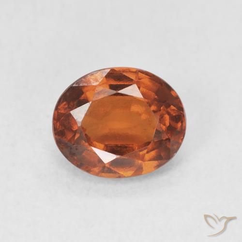 1.65ct Naturel Orange rougeâtre Grenat Hessonite, ovale, VVS-VS