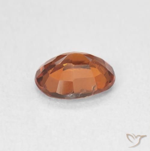 Grenat Hessonite Orange rougeâtre naturelle ovale, 1.17 ct, VVS-VS