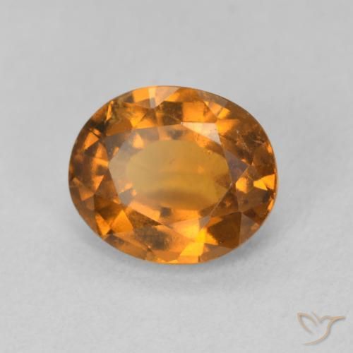Grenat Hessonite Orange moyen naturelle ovale, 1.69 ct, VS-SI