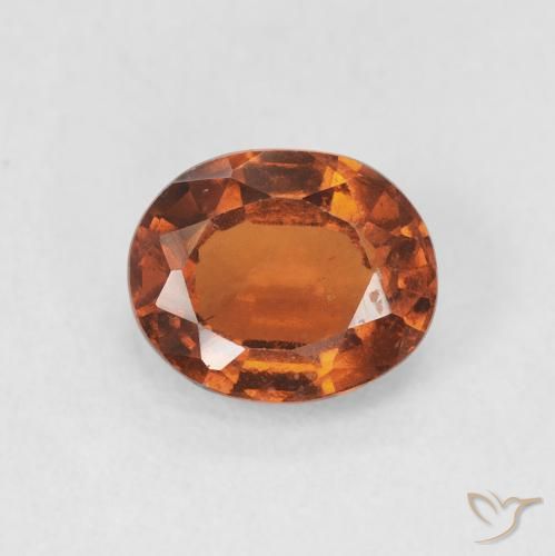 1.48ct Naturel Orange foncé Grenat Hessonite, ovale, VS-SI