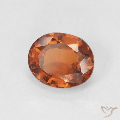 Grenat Hessonite Orange foncé naturelle ovale, 1.48 ct, VS-SI