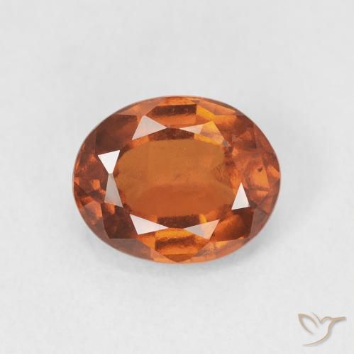 1.71ct Naturel Orange foncé Grenat Hessonite, ovale, VS-SI