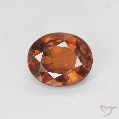 1.38ct Naturel Orange rougeâtre Grenat Hessonite, ovale, VS-SI