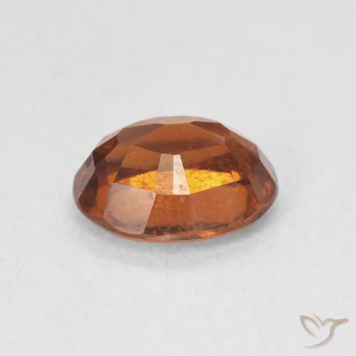 Grenat Hessonite Orange rougeâtre naturelle ovale, 1.83 ct, VS-SI