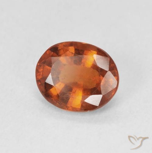 Grenat Hessonite Orange foncé naturelle ovale, 1.94 ct, VS-SI